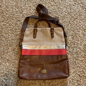 🌟 Fossil Explorer leather tote 🌟